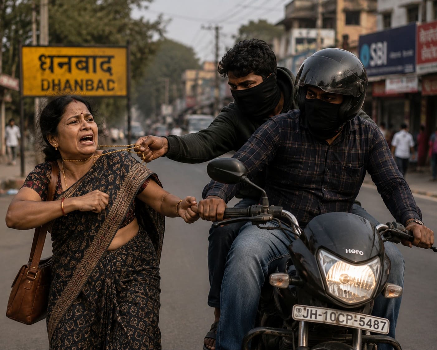 गोविंदपुर में दिनदहाड़े चैन स्नैचिंग से सनसनी, डॉक्टर के पास आई महिला बनी शिकार