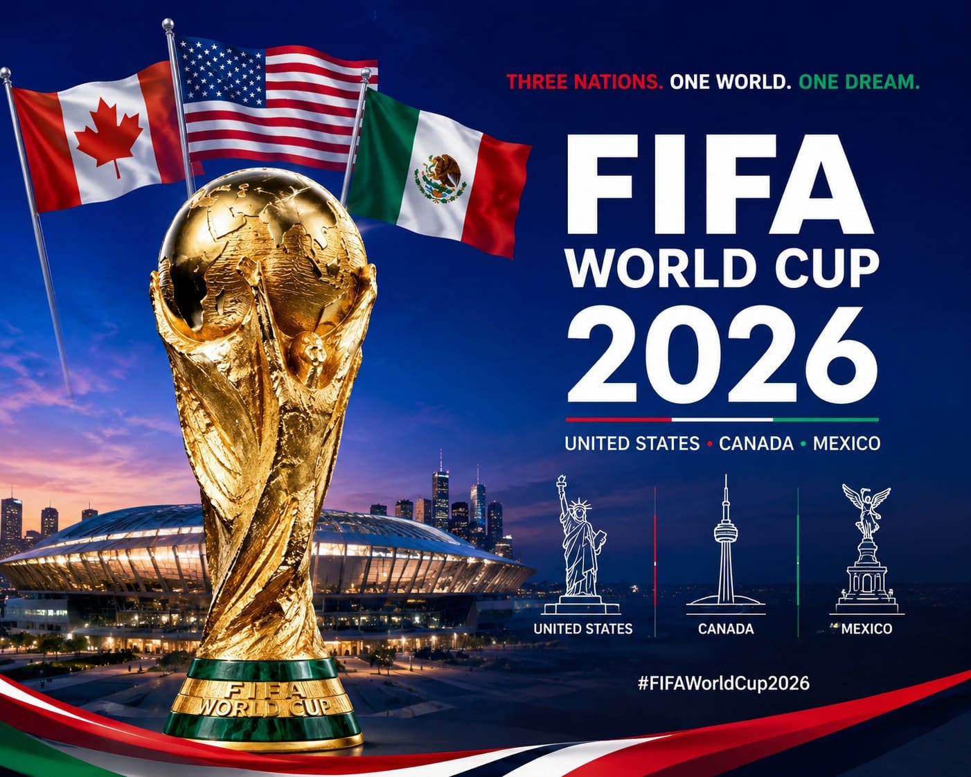 फीफा वर्ल्ड कप 2026: 3 देश, 1248 खिलाड़ी और 104 मैच! जानें क्यों ऐतिहासिक होगा फीफा वर्ल्ड कप 2026