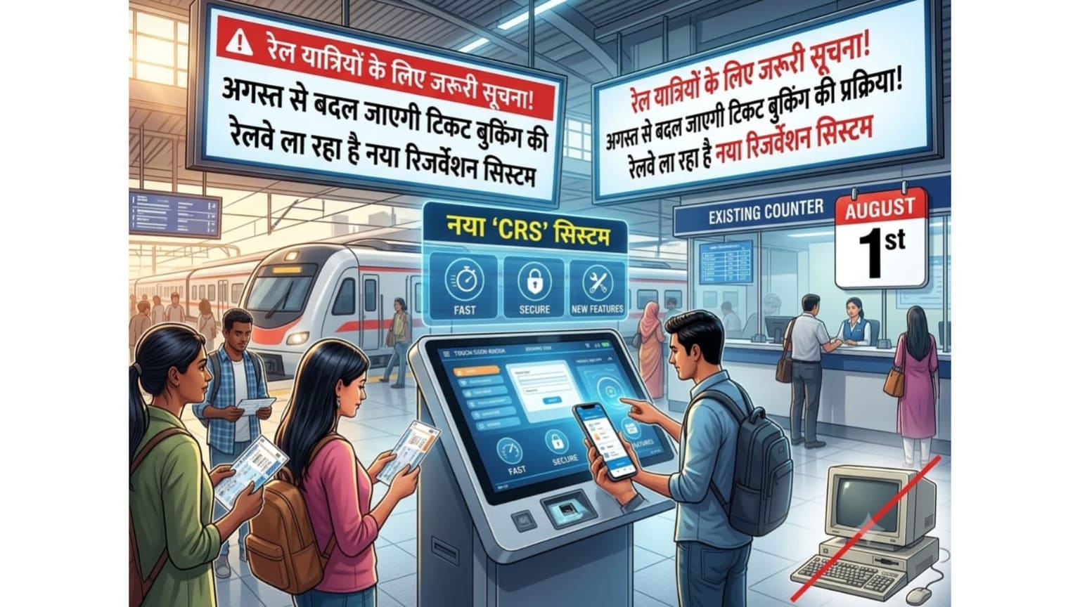 रेल यात्रियों के लिए जरूरी सूचना! अगस्त से बदल जाएगी टिकट बुकिंग की प्रक्रिया, रेलवे ला रहा है नया रिजर्वेशन सिस्टम