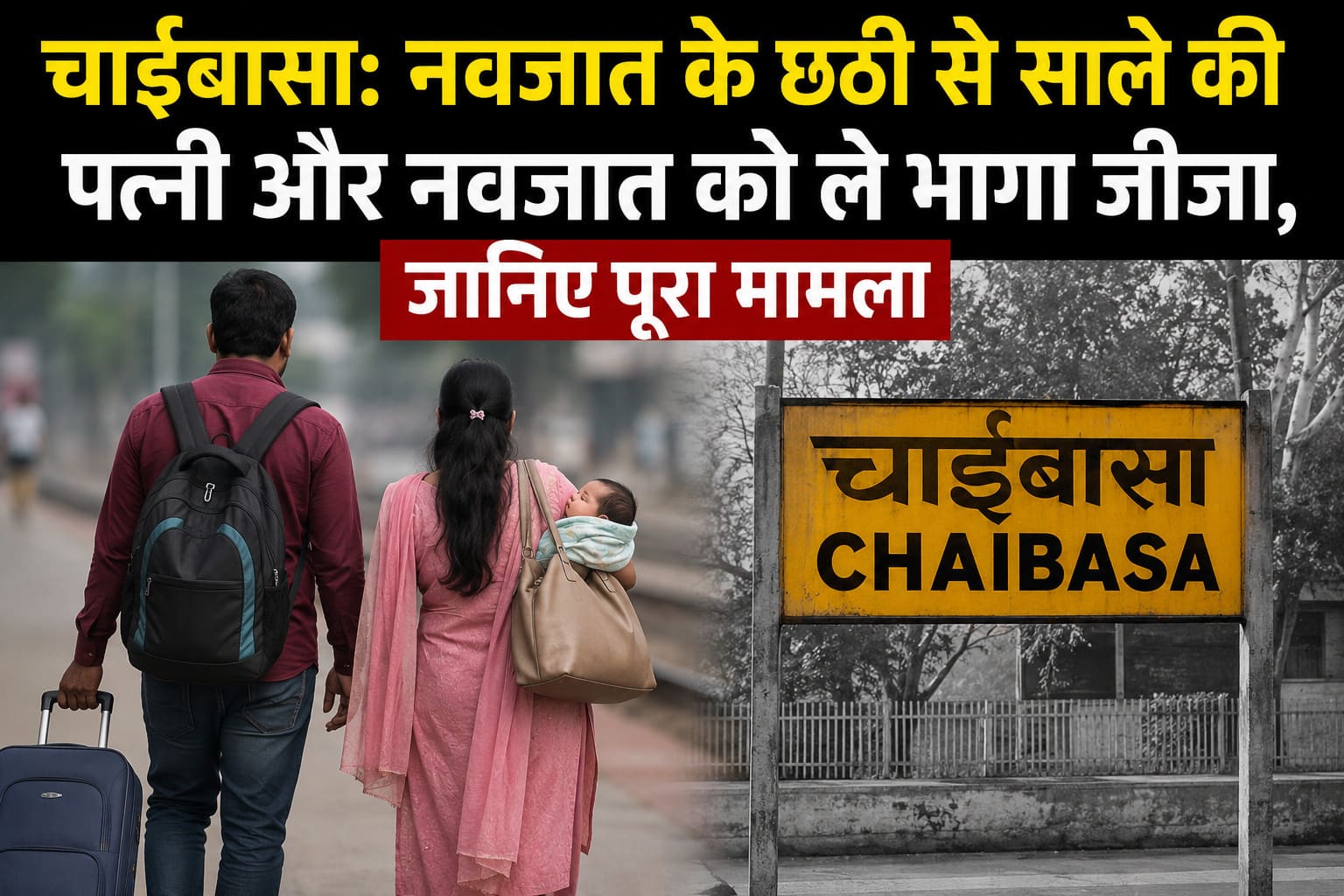 चाईबासा: नवजात की छठी में आया जीजा, फिर साले की पत्नी और बच्चे को लेकर हुआ फरार