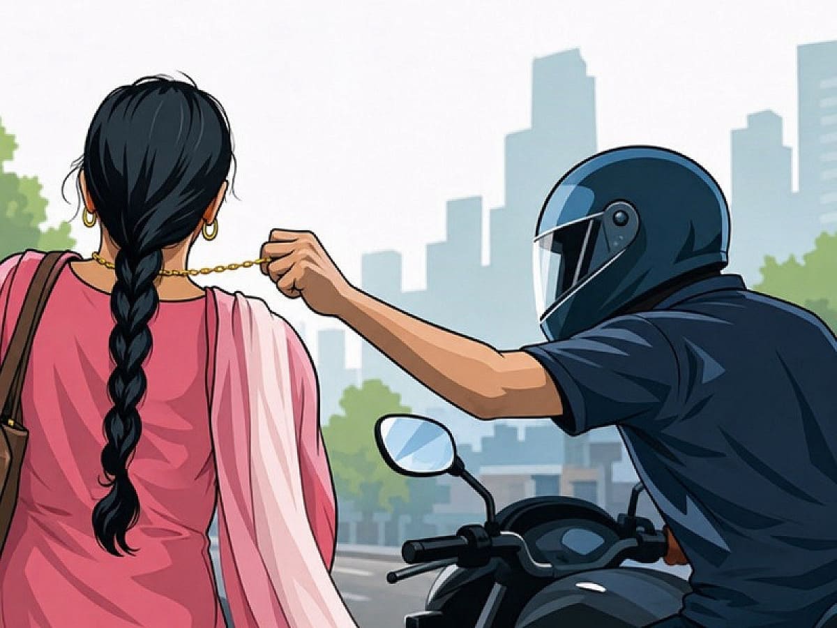 सीएम आवास के पास महिला की चेन छीनकर भाग रहे थे बदमाश, तभी लोगों ने धर दबोचा और फिर....