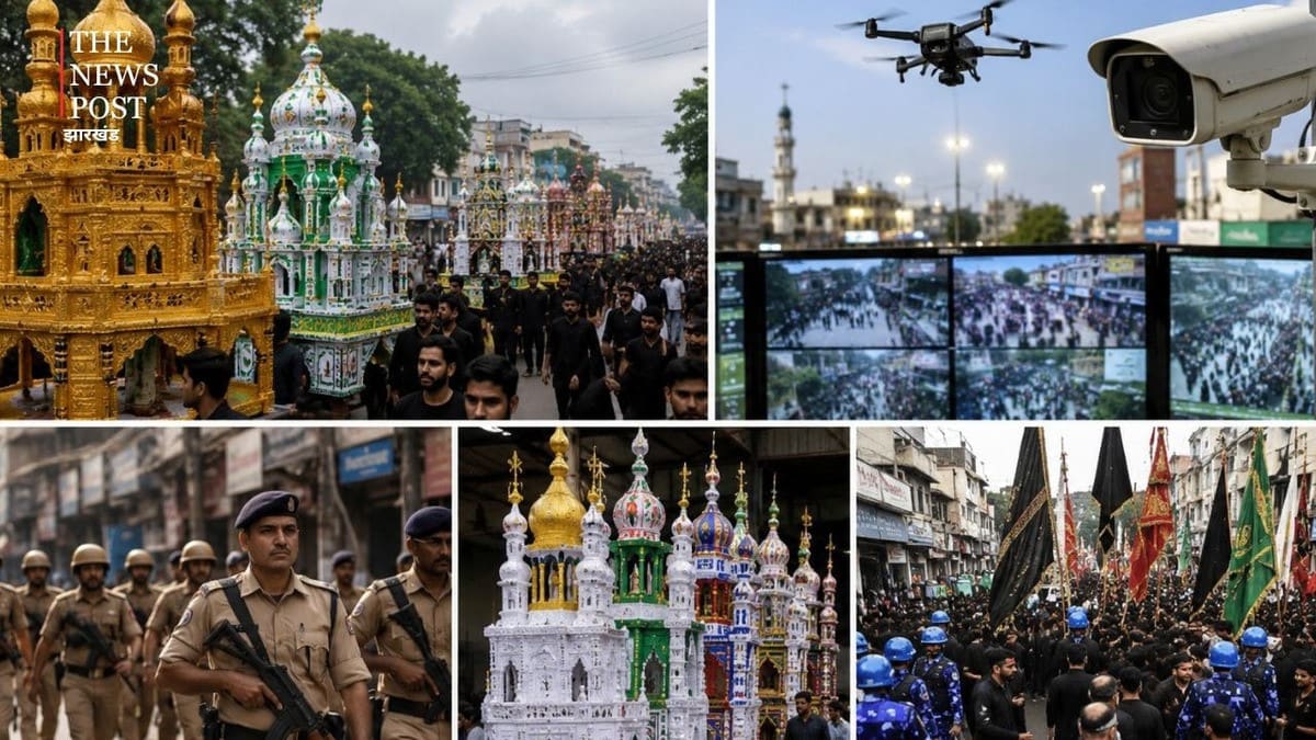 मोहर्रम जुलूस से पहले पूरे देश मे अलर्ट, फ्लैग मार्च, ड्रोन और पुलिस फोर्स हर जगह तैनात