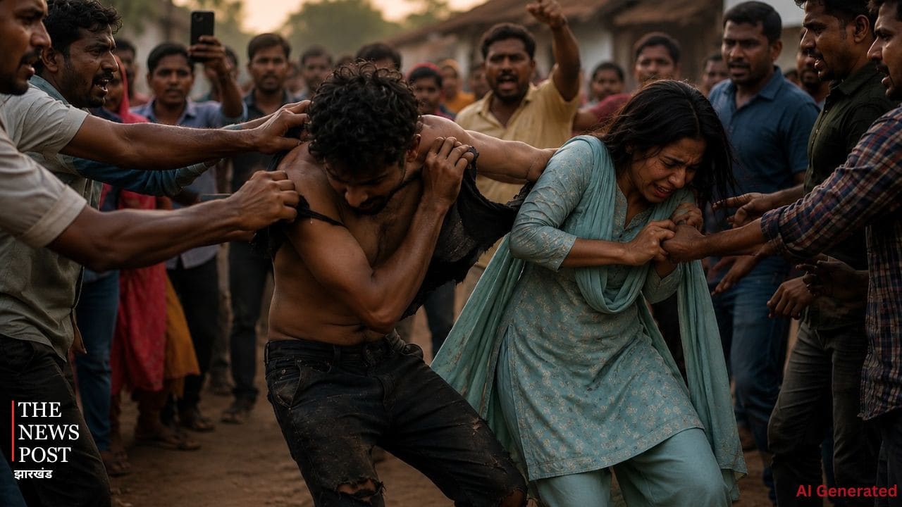 प्रेम संबंध के शक में पति बना हैवान! विवाहिता और युवक को अर्धनग्न कर गांव में घुमाया, फिर जो हुआ....