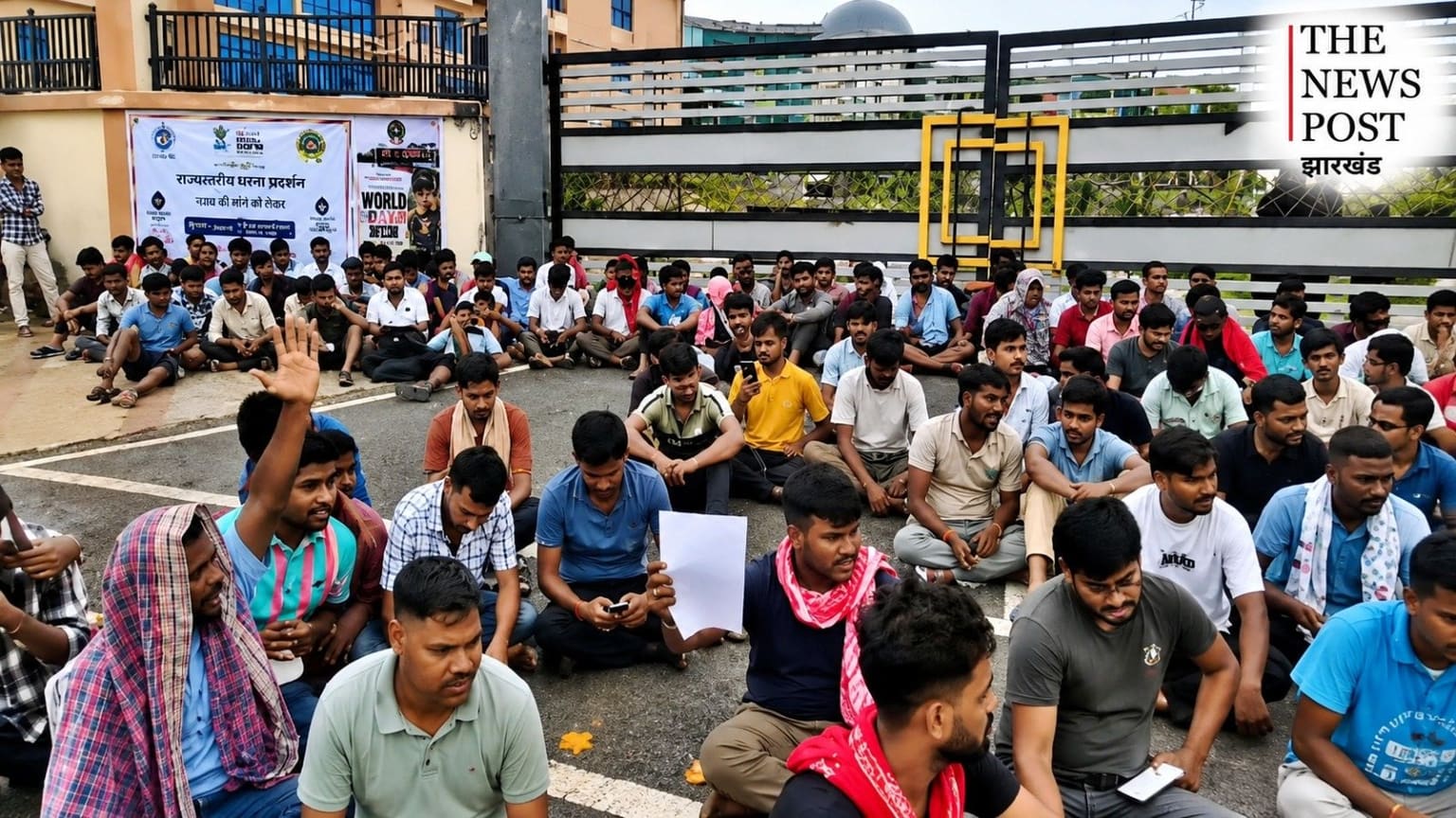 सेंट्रल यूनिवर्सिटी झारखंड में मेस शुल्क बढ़ोतरी पर बवाल! छात्रों ने मुख्य गेट पर दिया धरना
