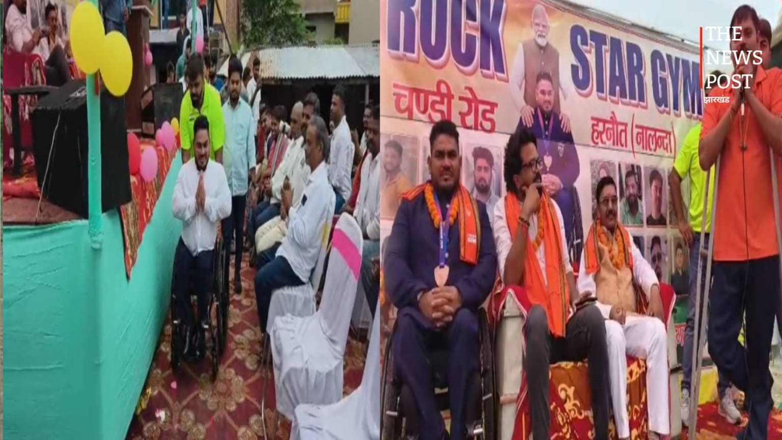 नालंदा: कॉमनवेल्थ गेम्स में ब्रॉन्ज जीतकर अपने गाँव पहुंचे झंडू कुमार, फूल-मालाओं से हुआ भव्य स्वागत