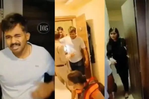 Viral Video: होटल में गर्लफ्रेंड के साथ रंगे हाथ पकड़े गए दरोगा जी! पत्नी ने ऐसे पकड़ा कि मच गया हंगामा, देखिए