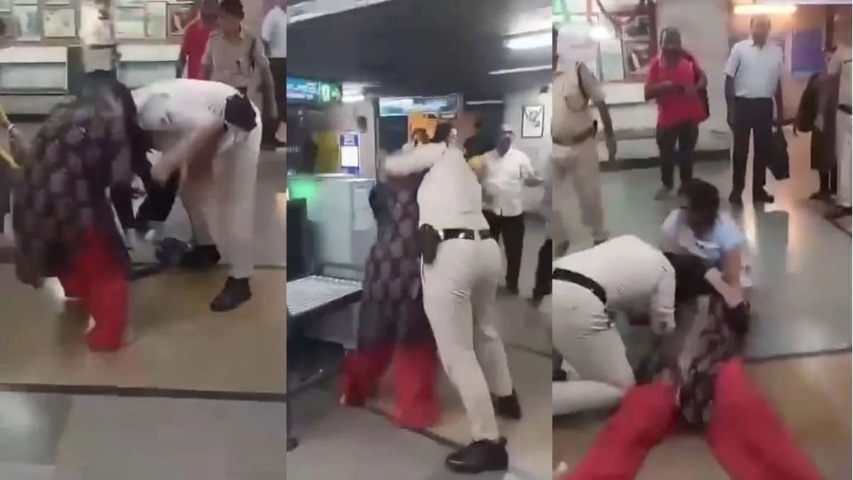 बाल खींचे, लात-घूंसे चले... मेट्रो स्टेशन पर दो महिलाओं का हाई वोल्टेज ड्रामा, Video Viral