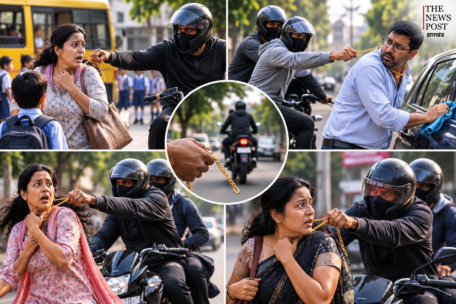 रांची में बेखौफ स्नैचर! सुबह-सुबह बाइक सवार बदमाशों ने 4 लोगों को बनाया निशाना