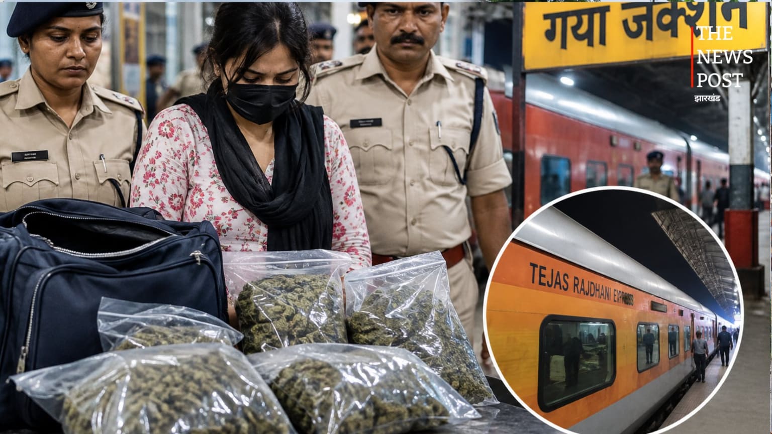 बिहार में नशे की तस्करी में महिलाएं आगे! शराब के बाद गया जंक्शन से गांजे के साथ महिला गिरफ्तार, मचा हड़कंप