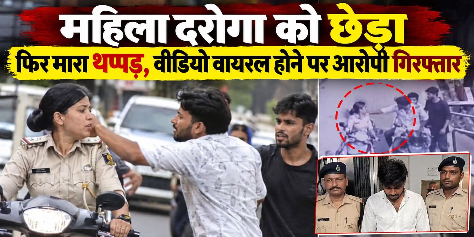 महिला दरोगा को छेड़ा फिर मारा थप्पड़, वीडियो वायरल होने आरोपी गिरफ्तार