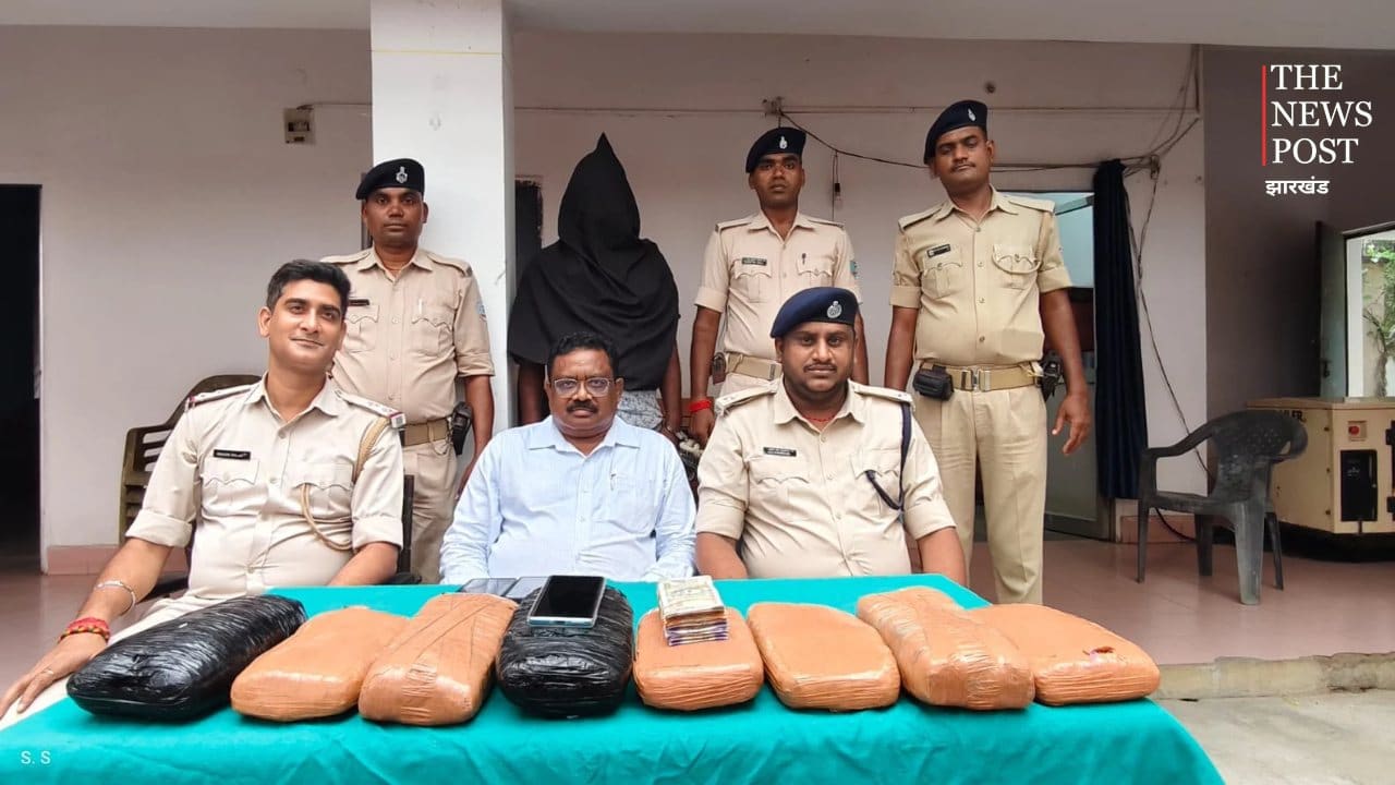 नशे की खेप पर साहिबगंज पुलिस का शिकंजा, 8 किलो गांजा के साथ आरोपी गिरफ्तार