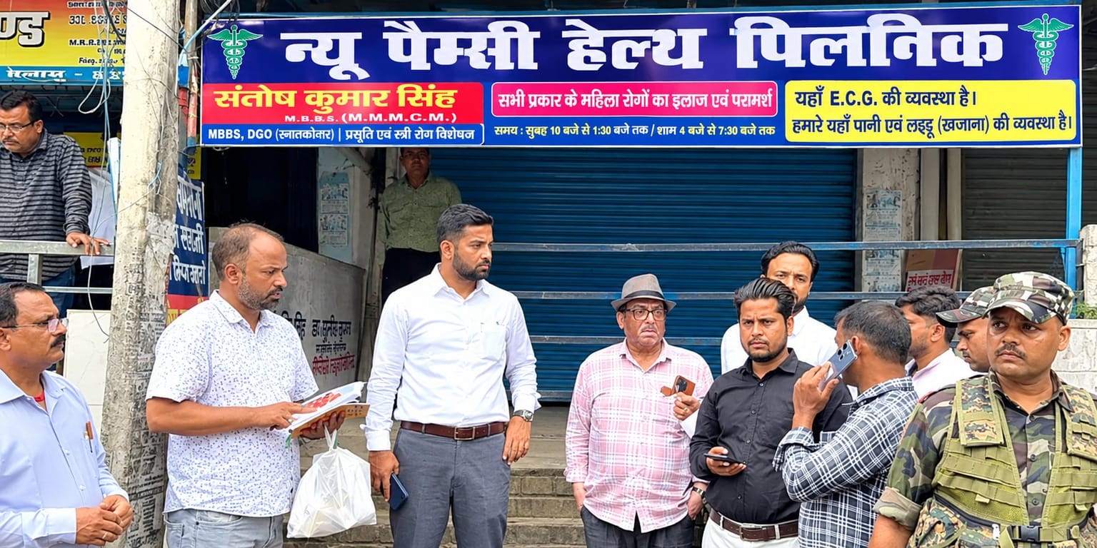 पलामू में दवा दुकान, जांच घर और हेल्थ क्लिनिक में डीसी ने किया रेड,आधा दर्जन सेंटर सील   