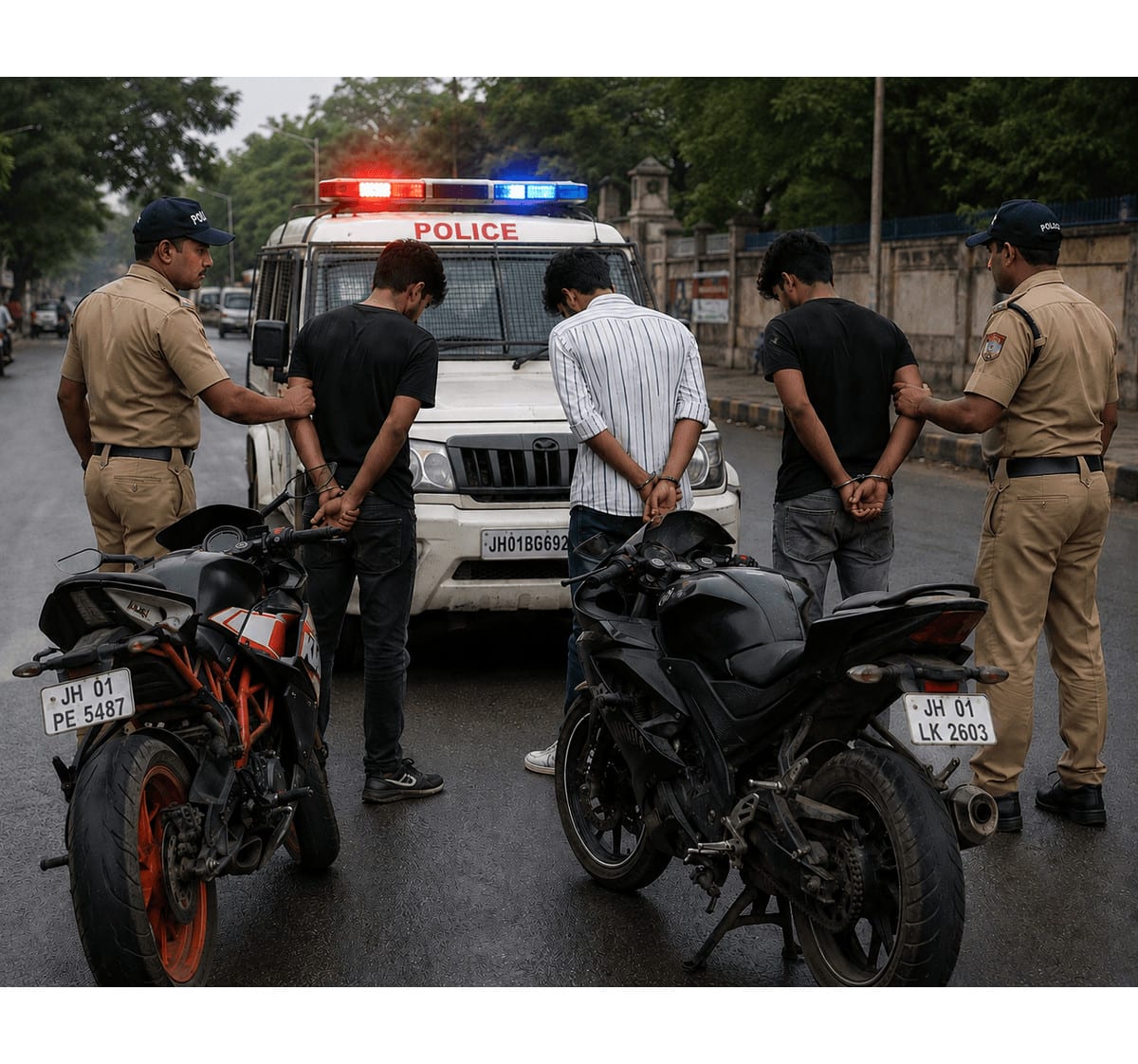 रांची में चल रहा नशे का बड़ा कारोबार, ब्राउन शुगर और चोरी की बाइक संग तीन गिरफ्तार