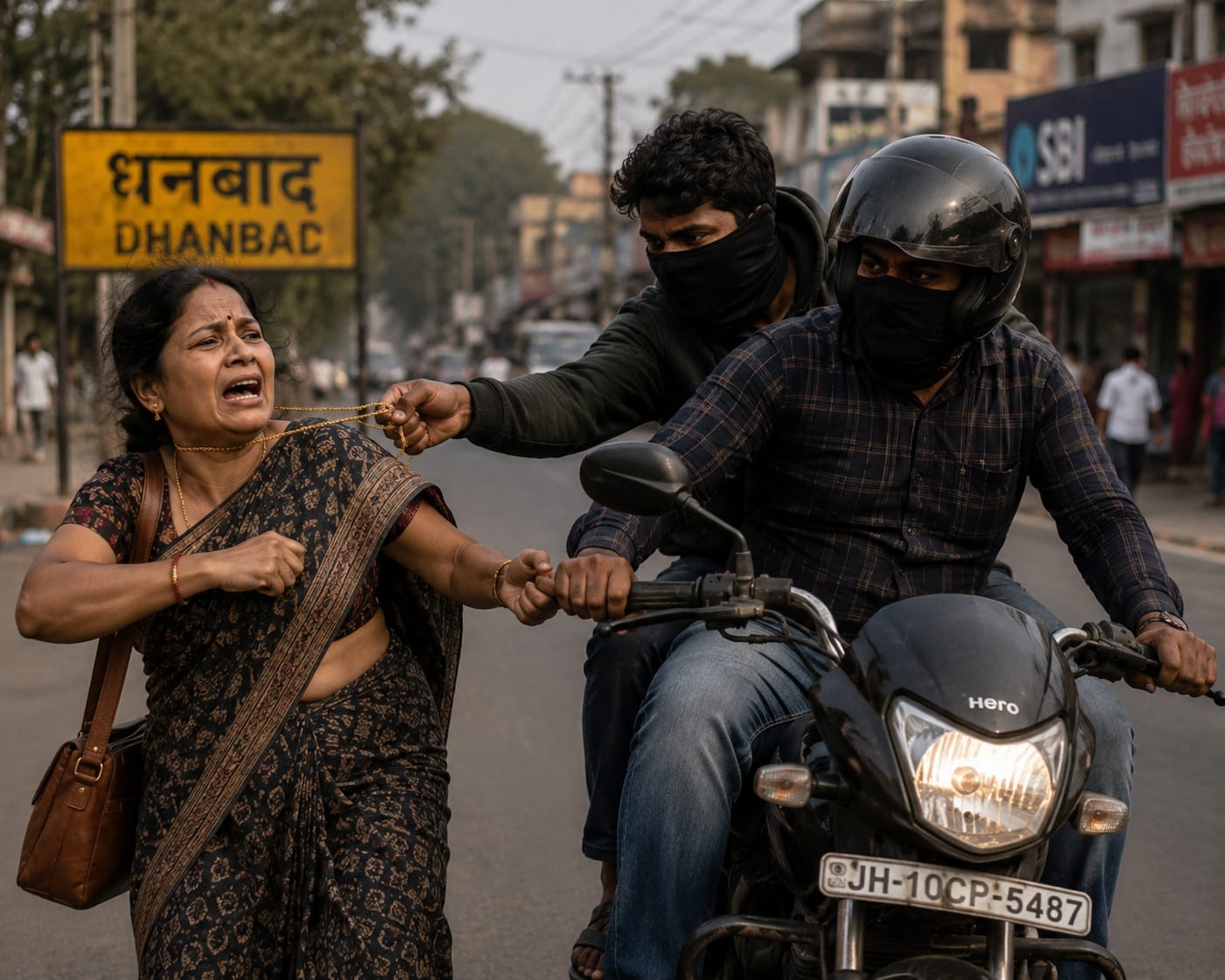 गोविंदपुर में दिनदहाड़े चैन स्नैचिंग से सनसनी, डॉक्टर के पास आई महिला बनी शिकार