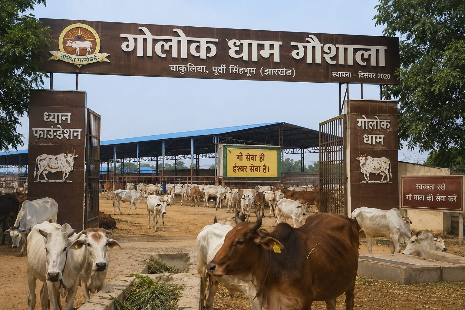 तस्करों के चंगुल से छूटे गोवंशों का आश्रय बना पूर्वी सिंहभूम का गोलोक धाम, जानिए क्यों है ये खास