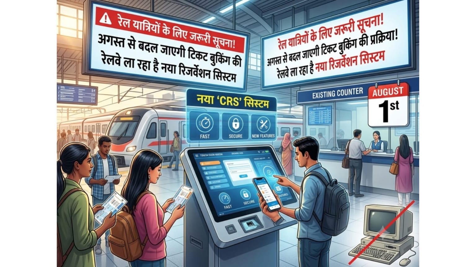 रेल यात्रियों के लिए जरूरी सूचना! अगस्त से बदल जाएगी टिकट बुकिंग की प्रक्रिया, रेलवे ला रहा है नया रिजर्वेशन सिस्टम