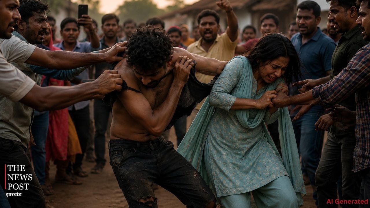 प्रेम संबंध के शक में पति बना हैवान! विवाहिता और युवक को अर्धनग्न कर गांव में घुमाया, फिर जो हुआ....