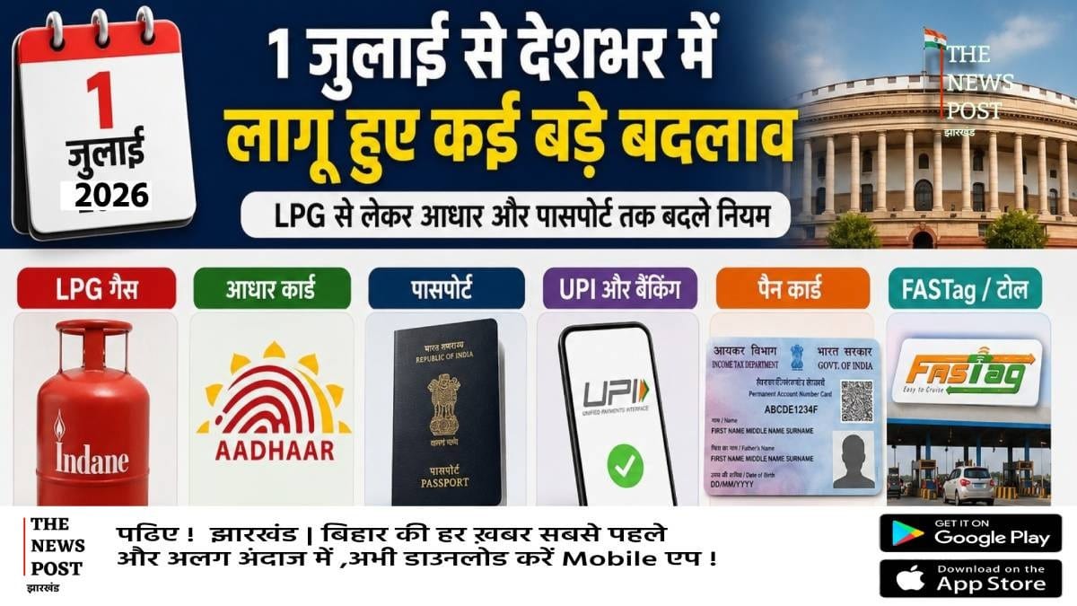 1 जुलाई से देशभर में लागू हुए कई बड़े बदलाव, LPG से लेकर आधार और पासपोर्ट तक बदले नियम