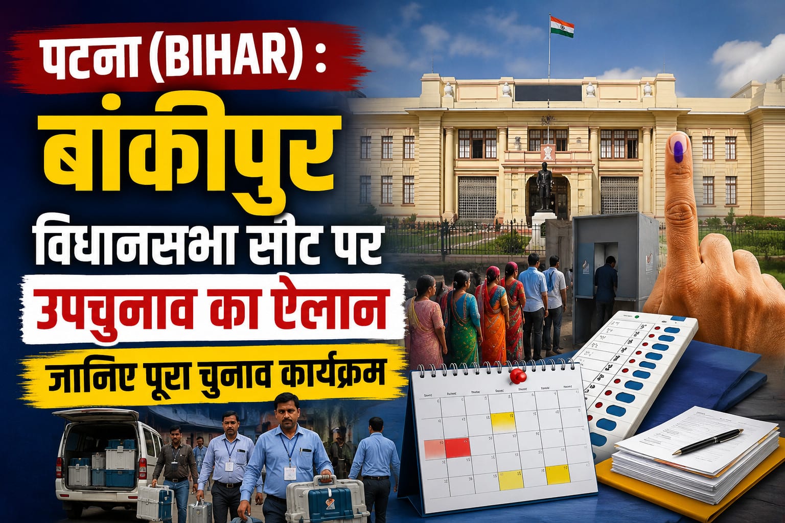 BIHAR : बांकीपुर विधानसभा सीट पर उपचुनाव का ऐलान, जानिए पूरा कार्यक्रम