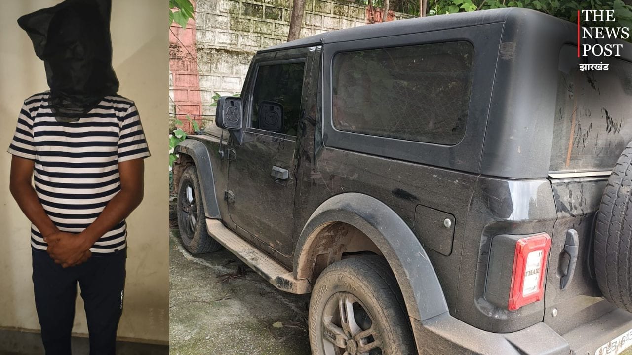 रांची में THAR सवार  की गुंडागर्दी , वाहन जांच के दौरान पुलिसकर्मी  को कुचला ! 24 घंटे के भीतर  गिरफ्तार