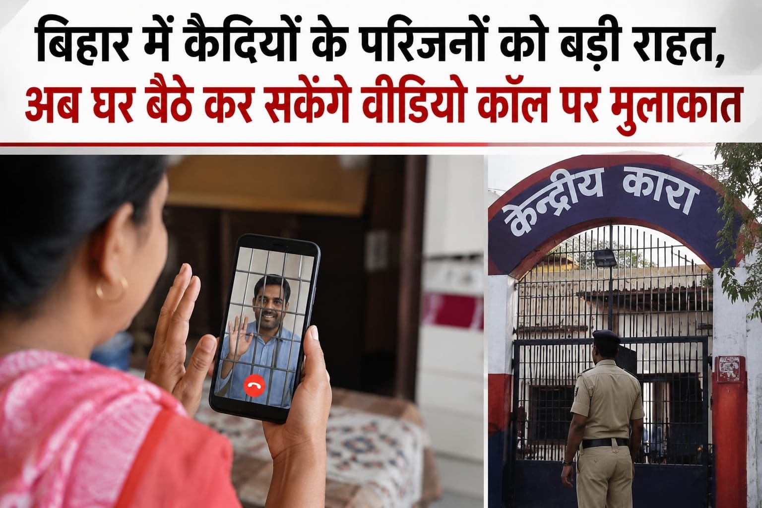 बिहार में कैदियों के परिजनों को बड़ी राहत, अब घर बैठे कर सकेंगे वीडियो कॉल पर मुलाकात,कैसे पढ़ें
