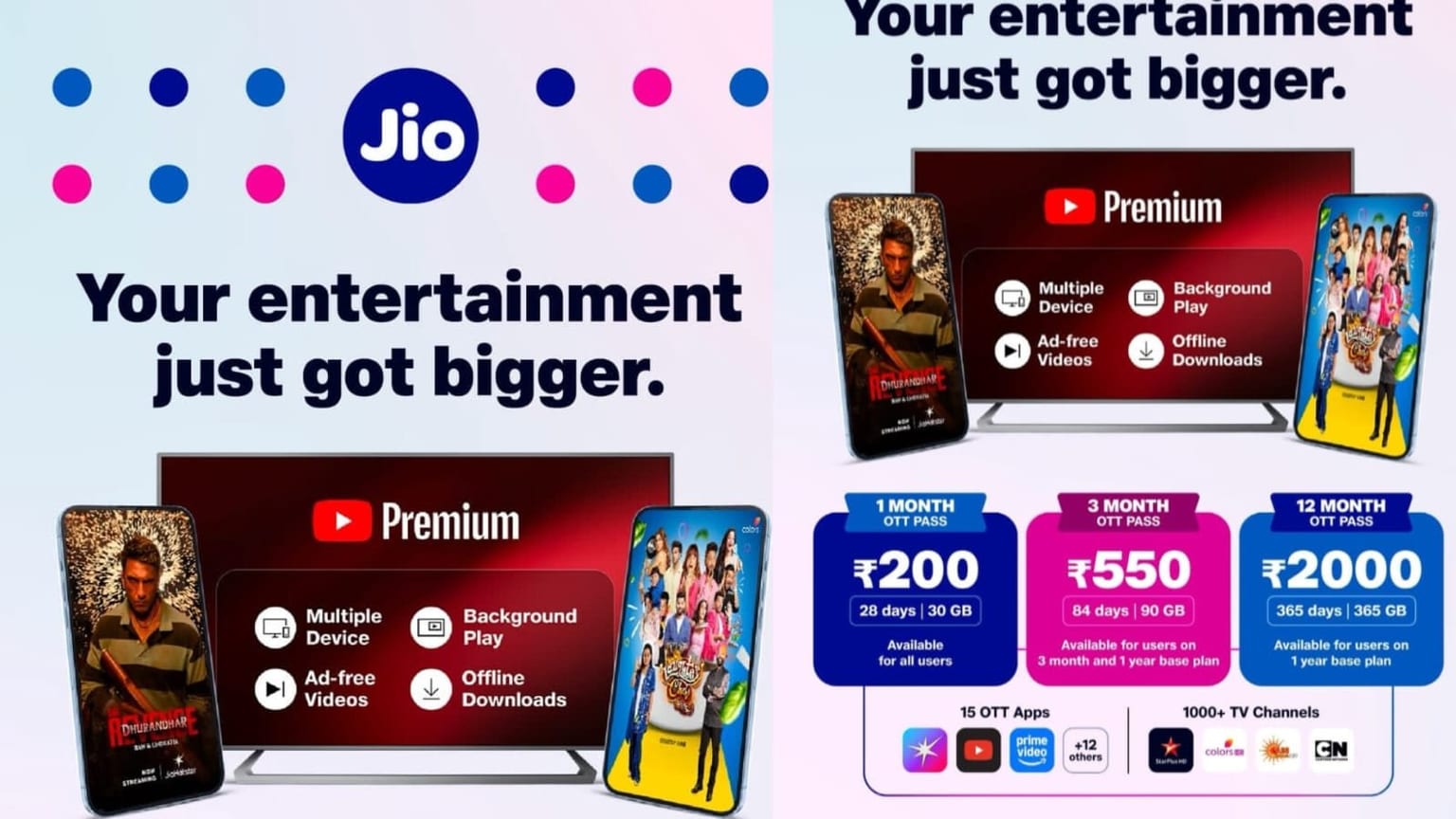 Jio का बड़ा धमाका! 550 रुपये में 84 दिन और 2 हजार में पूरे साल OTT का मजा