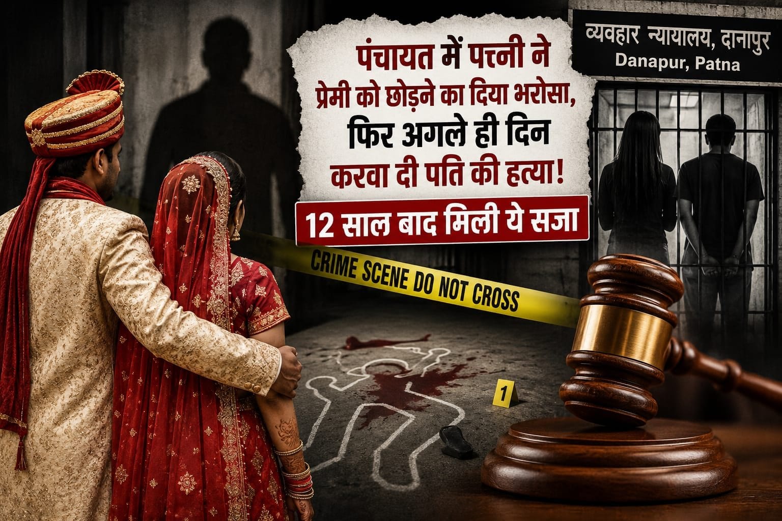 पत्नी ने प्रेमी को छोड़ने का दिया भरोसा, फिर अगले ही दिन पति की करवा दी हत्या, 12 साल बाद मिली ये सजा
