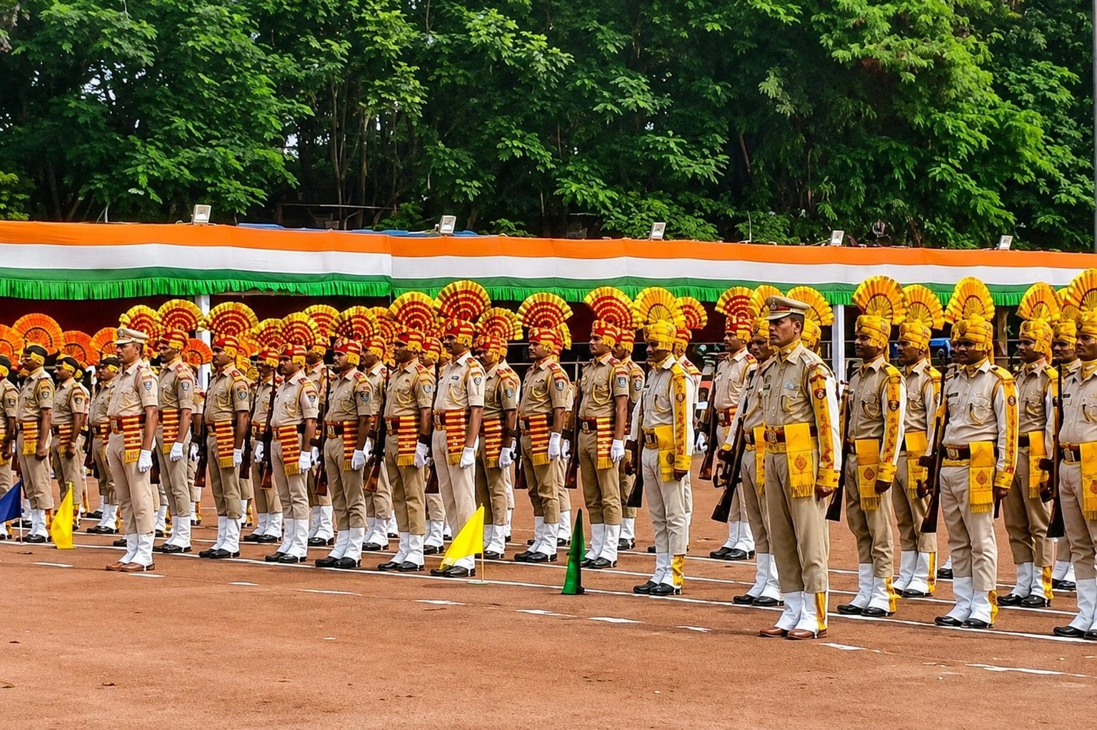 रांची में हुई स्वतंत्रता दिवस की फुल ड्रेस रिहर्सल, इस बार 14 प्लाटून और 3 बैंड पार्टियां दिखाएंगी अपना दम