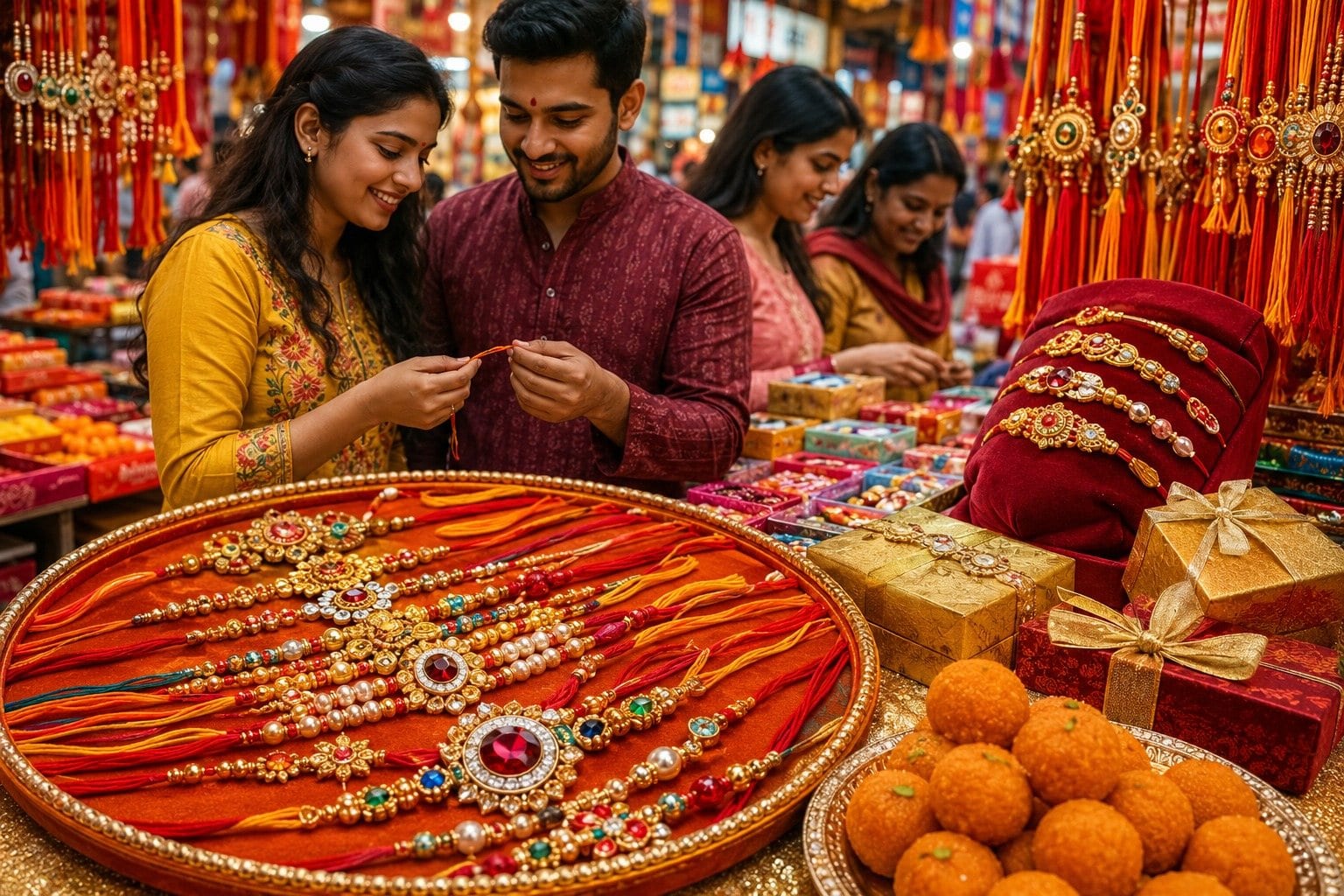 बिहार में राखी बाजार गुलजार, 9.50 लाख की राखी बनी आकर्षण, 300 करोड़ के कारोबार का अनुमान