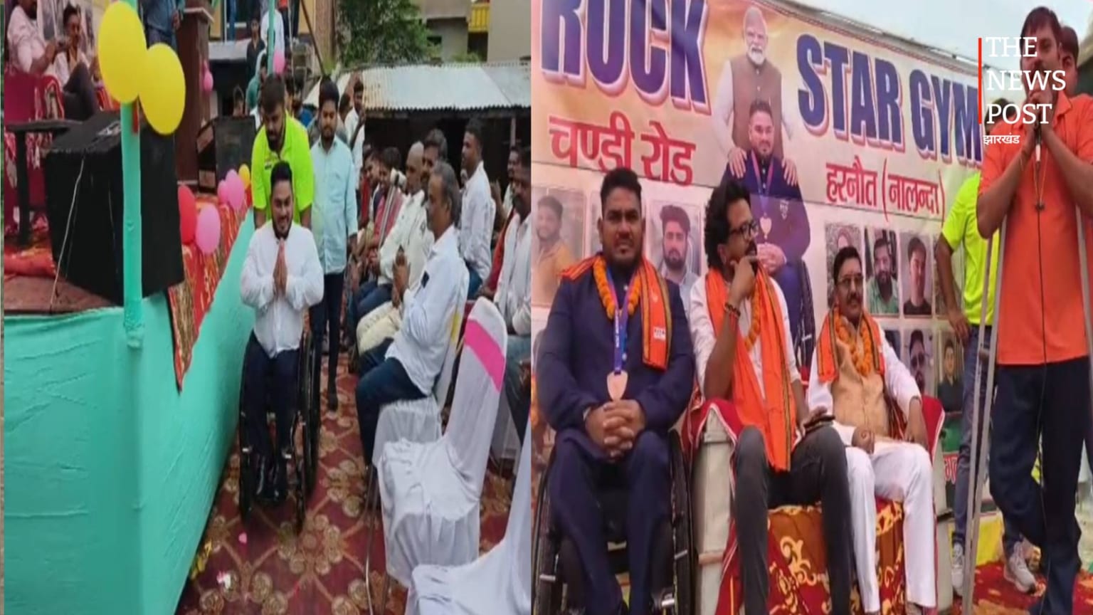 नालंदा: कॉमनवेल्थ गेम्स में ब्रॉन्ज जीतकर अपने गाँव पहुंचे झंडू कुमार, फूल-मालाओं से हुआ भव्य स्वागत