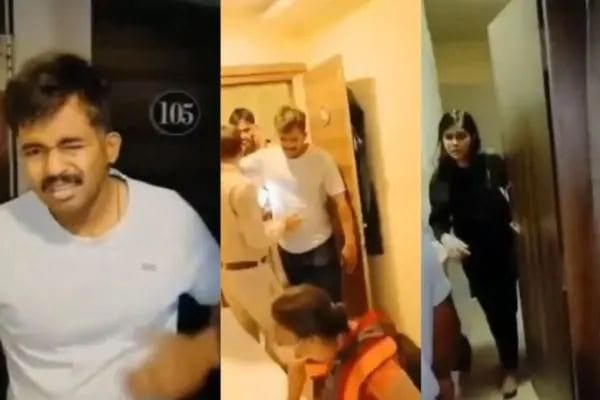 Viral Video: होटल में गर्लफ्रेंड के साथ रंगे हाथ पकड़े गए दरोगा जी! पत्नी ने ऐसे पकड़ा कि मच गया हंगामा, देखिए