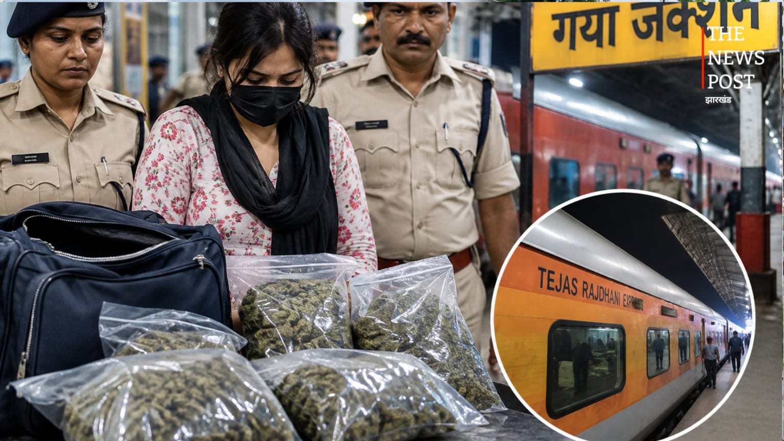 बिहार में नशे की तस्करी में महिलाएं आगे! शराब के बाद गया जंक्शन से गांजे के साथ महिला गिरफ्तार, मचा हड़कंप