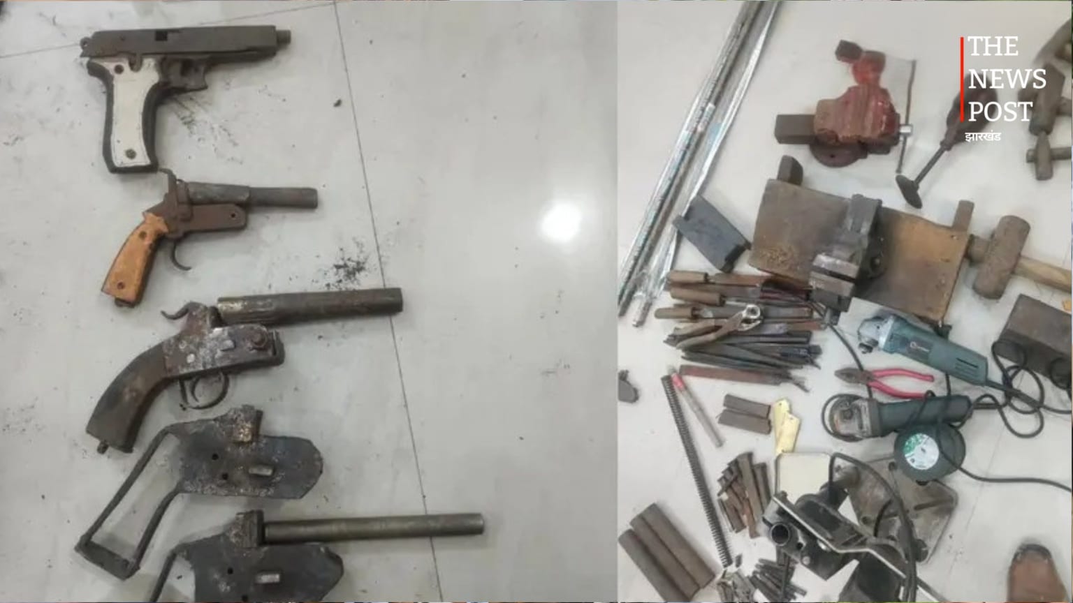 बाढ़ में अवैध मिनी गन फैक्ट्री का उद्भेदन, हथियार बनाने वाले कारीगर समेत 4 गिरफ्तार, पिस्टल-कारतूस बरामद