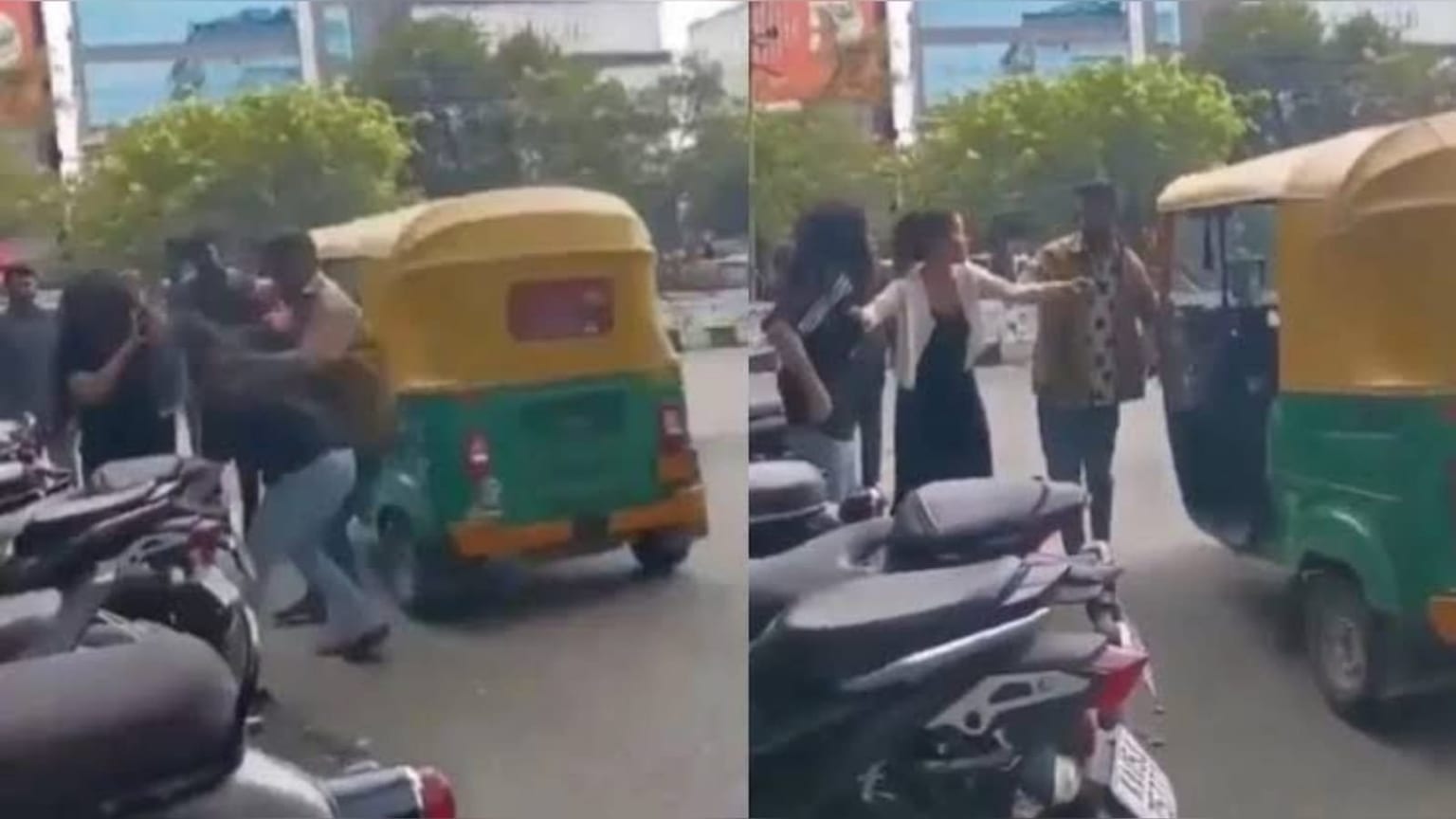 पहले बहस, फिर थप्पड़ों की बरसात! ऑटो ड्राइवर और लड़कियों के बीच किराए को लेकर जमकर हुई मारपीट, देखिए Video