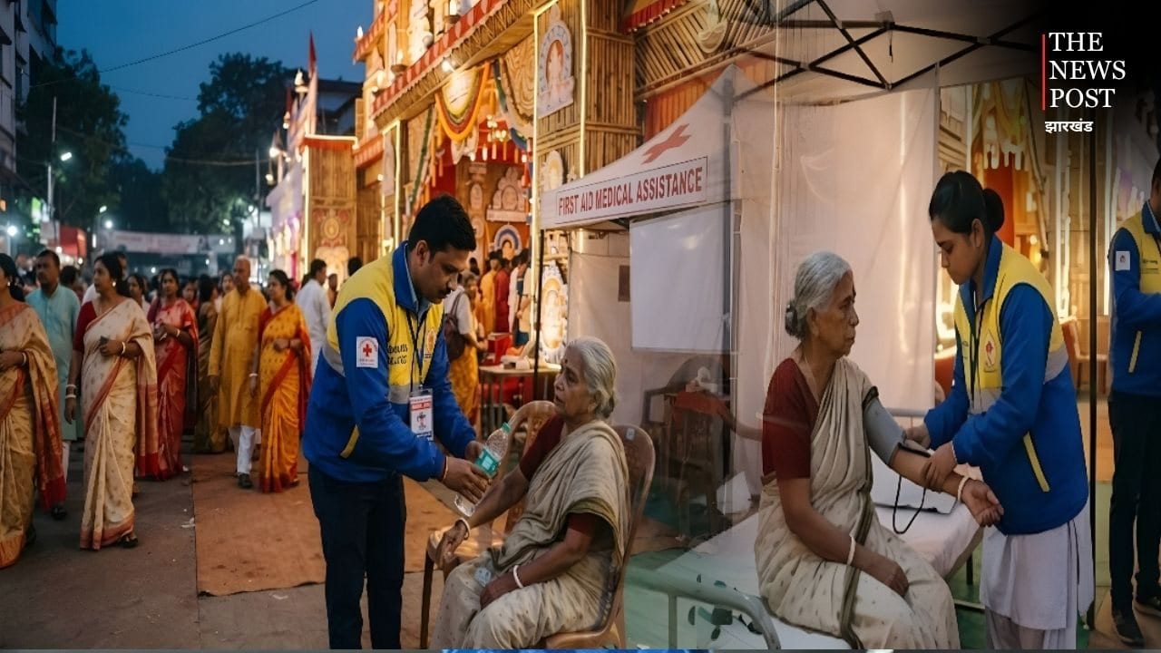 रांची में दुर्गा पंडाल घूमने के दौरान बिगड़ी तबीयत तो तुरंत मिलेगा इलाज, 9 प्रमुख स्थानों पर मिलेगी मेडिकल सहायता