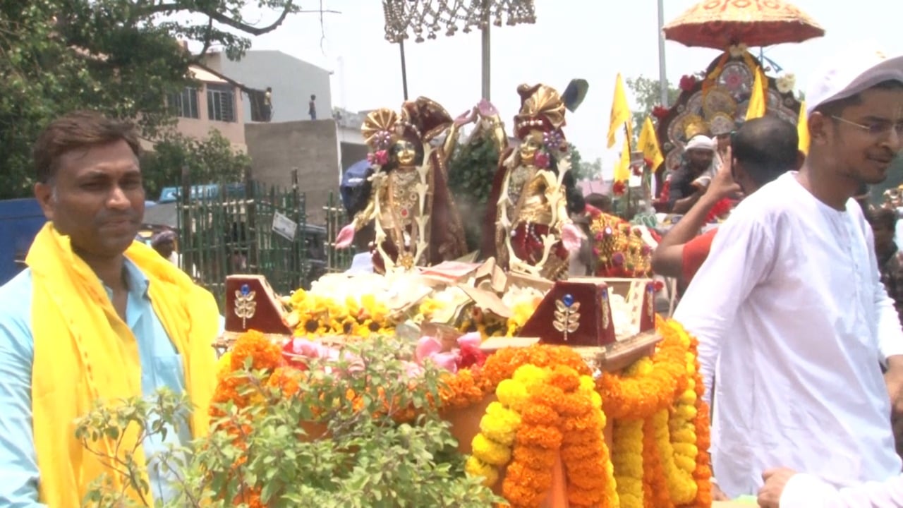 ऑटोमेटिक रथ पर सवार हुए भगवान जगन्नाथ, धनबाद में दिखा पूरी का नजारा