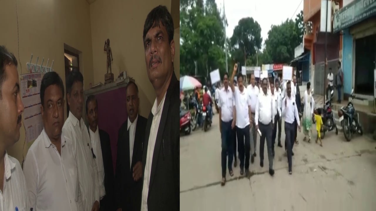 राज्यभर में वकीलों ने किया कार्य बहिष्कार, काला बिल्ला लगाकर कोर्ट फीस वृद्धि का किया विरोध