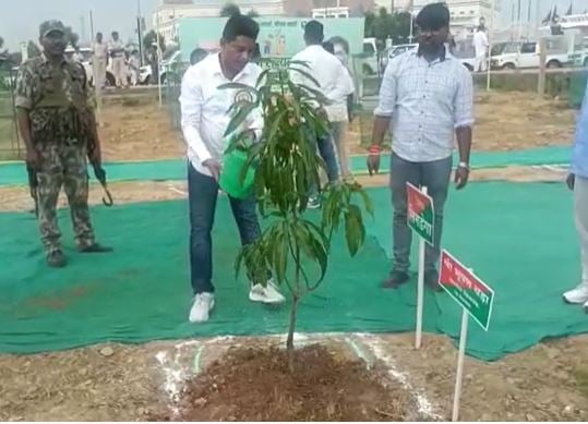 विधायक भूषण बाड़ा और विक्सल कोंगाडी ने पौधरोपण कर पर्यावरण संरक्षण का दिया संदेश