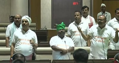 सदन के अंदर सुखाड़ पर चर्चा के दौरान विपक्ष का हंगामा जारी, सुनिये किसने क्या-क्या कहा