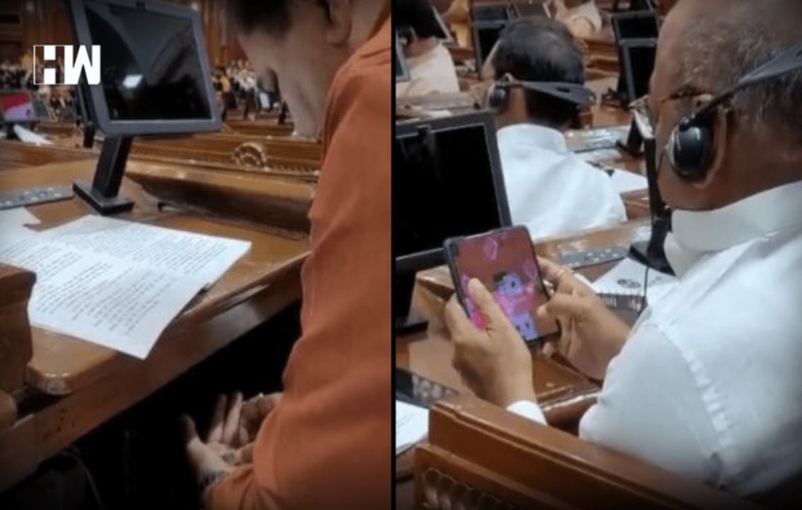 सदन में एक विधायक खेल रहे वीडियो गेम तो एक खा रहे तंबाकू, जानिए कहां का है मामला