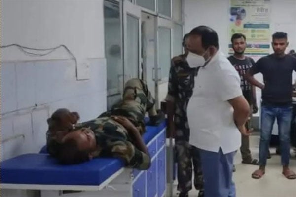 फायरिंग प्रैक्टिस के दौरान आईआरबी के जवान को लगी गोली, रिम्स रेफर