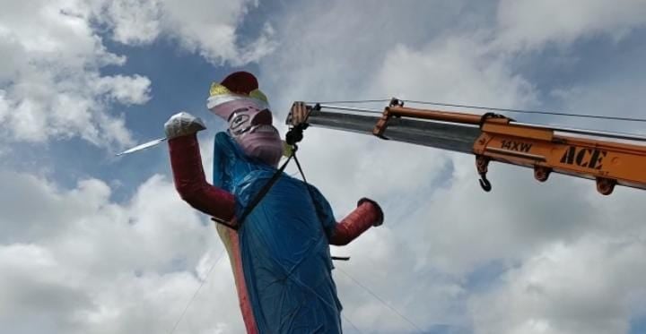 मुस्लिम कारीगर ने तैयार किया यहां का रावण, धूमधाम से होगा रावण, मेघनाथ और कुंभकर्ण का वध