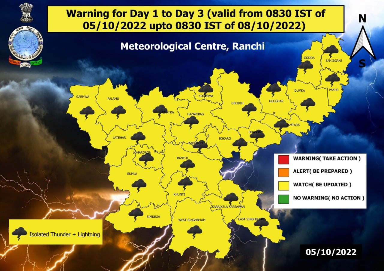 बरसात से नहीं मिलेगी निजात, 7 अक्तूबर तक हो सकती है बारिश, पढिए पूरी खबर