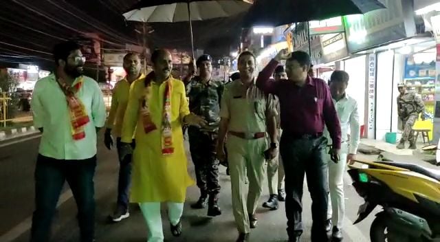 विसर्जन जुलूस की निगरानी करने निकलें उपायुक्त और एसएसपी, सुरक्षा के कड़े इंतेजाम