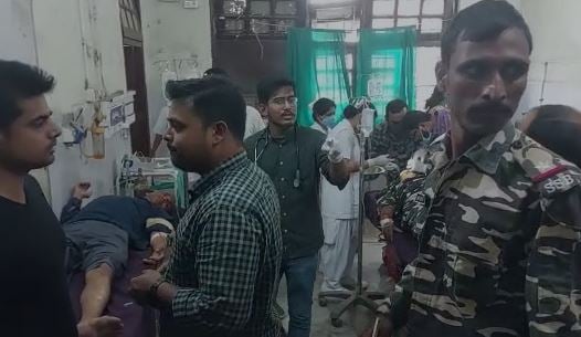 चुनाव ड्यूटी में जा रही एसएसबी की गाड़ी दुर्घटनाग्रस्त, 5 जबान घायल