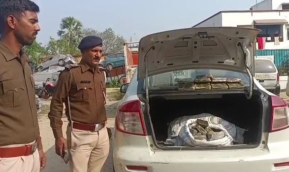 गोपालगंज में कार से 14 करोड़ की चरस बरामद, दो तस्कर गिरफ्तार