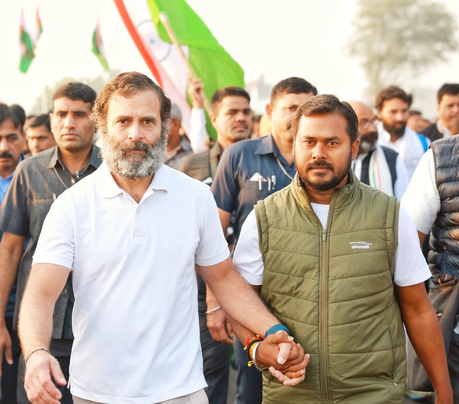 भारत जोड़ो यात्रा: पलामू का एक युवा पहले दिन से राहुल गांधी के साथ कदम से कदम मिला कर बढ़ा रहा उत्साह