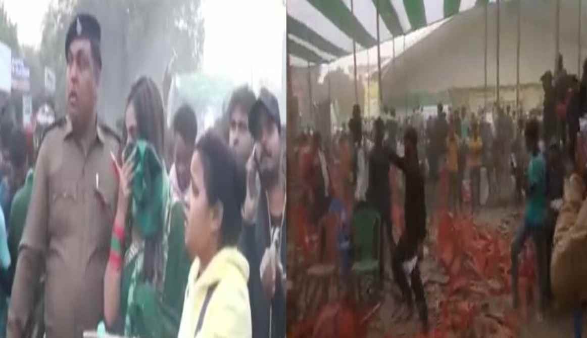 सीएम हेमंत के कार्यक्रम में हंगामा, टूटी कुर्सियां, पुलिस ने की लाठीचार्ज, भोजपुरी अभिनेत्री अक्षरा सिंह के साथ लोगों ने की बदसलूकी