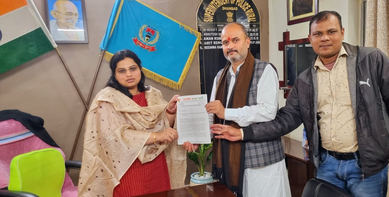ग्रामीण एसपी से मिले भाजपा नेता, शहर में चल रहे पशु तस्करी से करवाया अवगत, कहा जल्द हो कार्रवाई