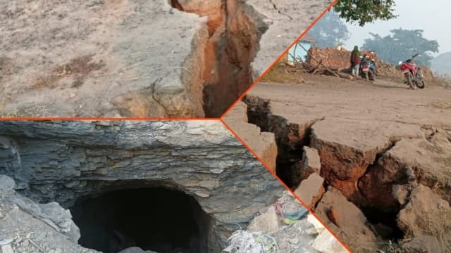 धनबाद : सिजुआ में दो जगहों पर बना गोफ, बाइक सहित गराज जमींदोज, जानिए और क्या-क्या हुआ